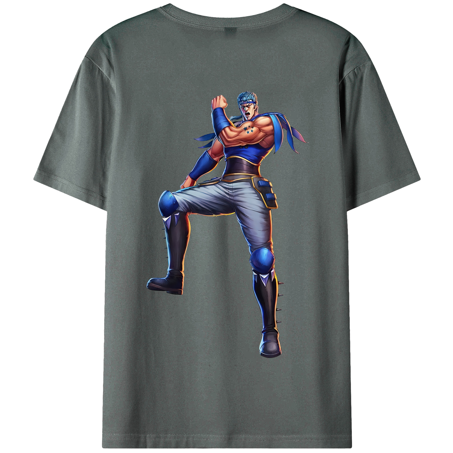 （画像用） 北斗の拳 Fist of the North Star 綿100％半袖Tシャツ（背面プリント）